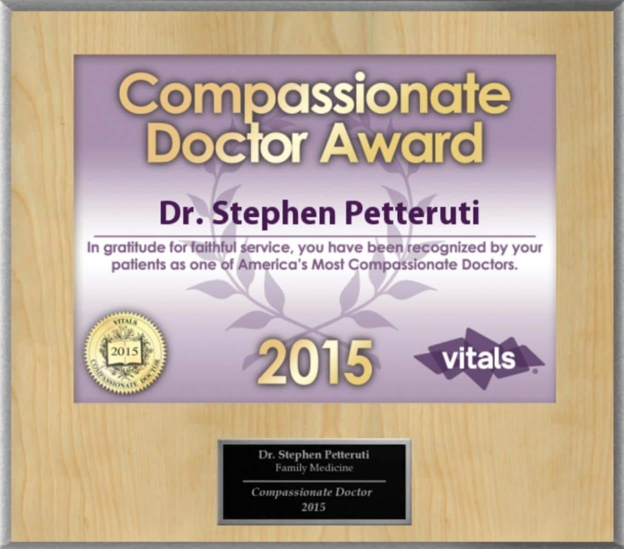 Dr. Petteruti Award
