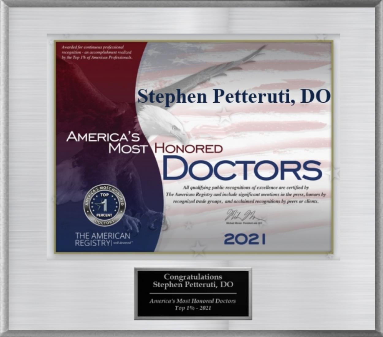 Dr. Petteruti Award